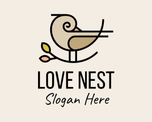 Perched Wild Bird logo design