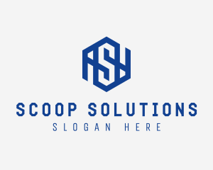 Cyber Hexagon Letter S logo design