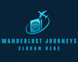 Passport Plane Travel  logo design