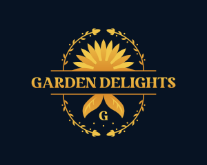 Stylish Flower Garden logo design