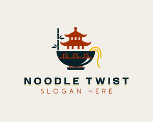 Pagoda Noodles Culinary logo design