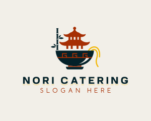 Pagoda Noodles Culinary logo design