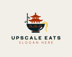 Pagoda Noodles Culinary logo design