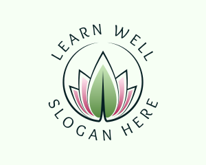 Wellness Lotus Leaf logo design