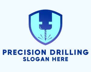 Industrial Drill Shield  logo design