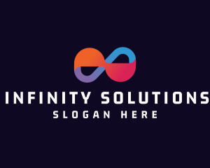 Gradient Infinity Loop logo design