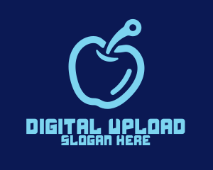 Digital Blue Apple logo design