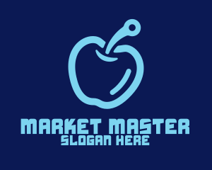 Digital Blue Apple logo design