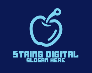 Digital Blue Apple logo design