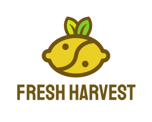 Yin Yang Lemon Fruit  logo