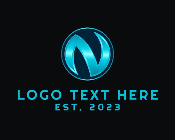 Technology Business Letter N logo