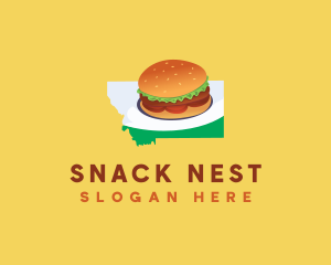 Montana Bison Burger logo design