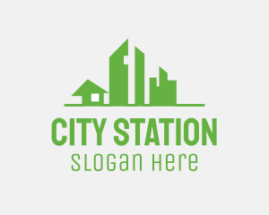 Home Building City logo design