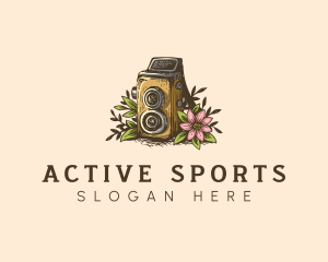 Video Camera Floral logo