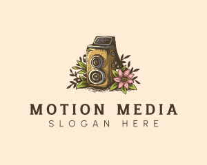 Video Camera Floral logo
