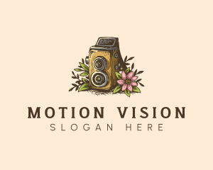 Video Camera Floral logo