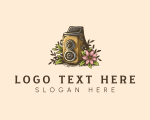 Video - Video Camera Floral logo design