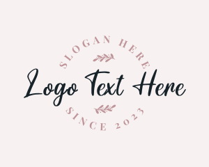 Aesthetic Feminine Wordmark logo