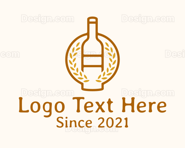 Wheat Liquor Bottle Logo