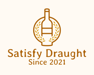 Wheat Liquor Bottle logo design