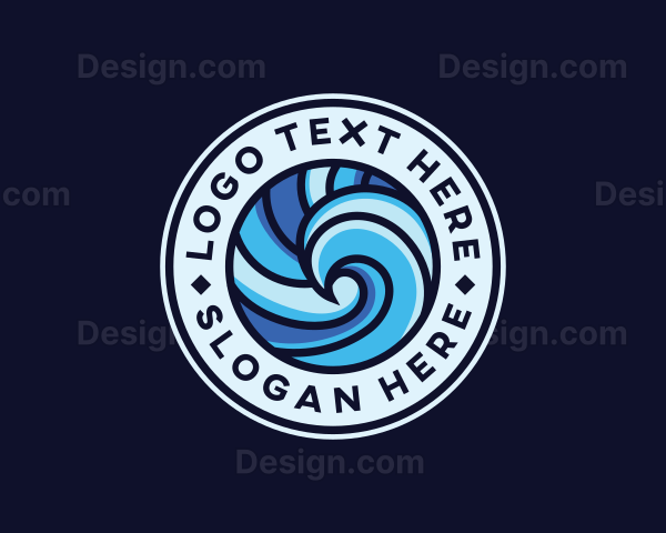 Aquatic Ocean Wave Logo