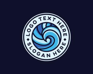 Aquatic Ocean Wave  Logo