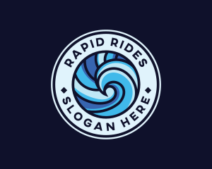 Aquatic Ocean Wave  Logo