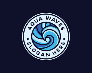 Aquatic Ocean Wave  logo design