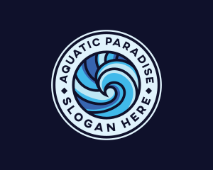 Aquatic Ocean Wave  logo design