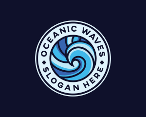 Aquatic Ocean Wave  logo design