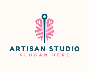 Yarn Needle Sewing logo design