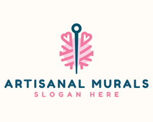 Yarn Needle Sewing logo design