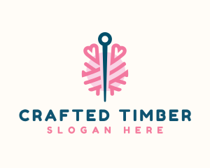 Yarn Needle Sewing logo design