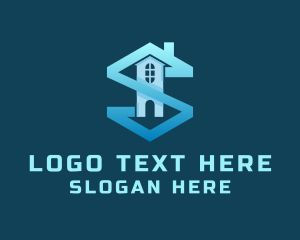 Blue Hexagon Letter S logo