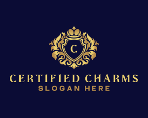 Shield Luxury Crown logo design