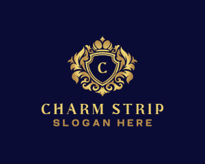 Shield Luxury Crown logo design