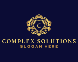 Shield Luxury Crown logo design