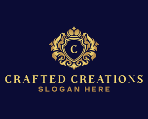 Shield Luxury Crown logo design