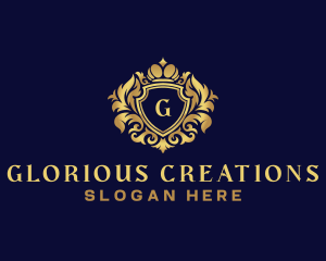 Shield Luxury Crown logo design