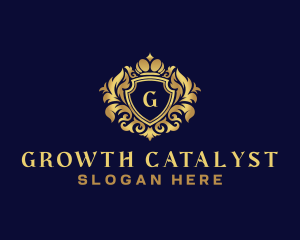 Shield Luxury Crown logo design