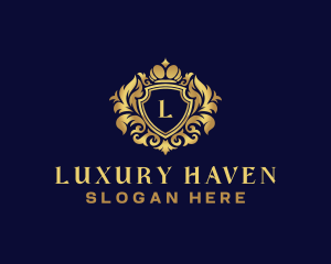 Shield Luxury Crown logo design