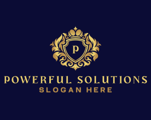 Shield Luxury Crown logo design