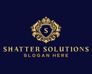 Shield Luxury Crown logo design