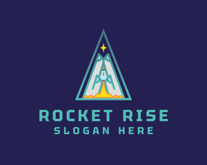 Praying Hand Rocket logo design