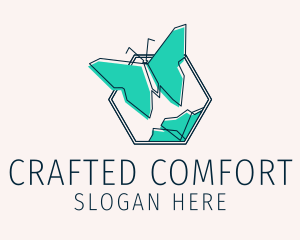 Geometric Butterfly Insect  logo design