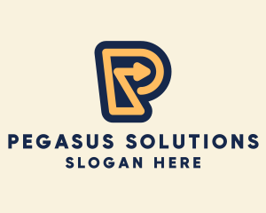 Logistics Letter P logo design