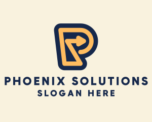 Logistics Letter P logo design