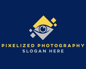 Diamond Eye Pixel logo design