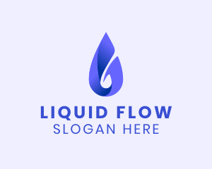 Spiral Water Droplet logo design