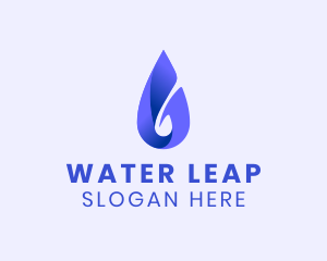 Spiral Water Droplet logo design